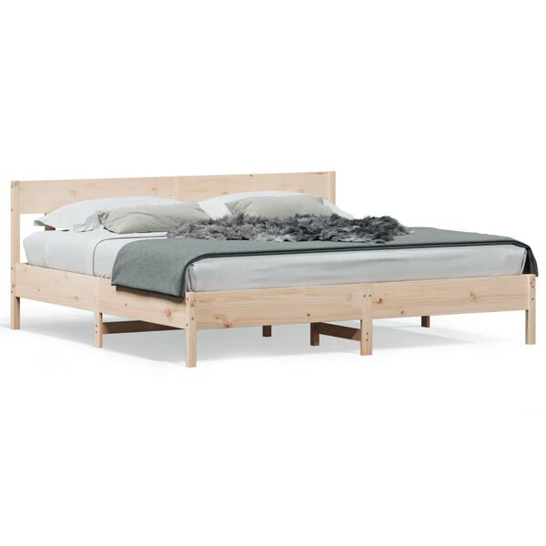 vidaXL Estructura de cama sin colchón madera maciza de pino 200x200 cm