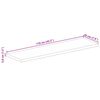 vidaXL Tablero mesa rectangular madera maciza reciclada 110x20x3,8 cm
