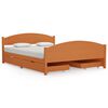 vidaXL Estructura de cama 4 cajones madera pino marr&oacute;n miel 160x200 cm