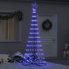 vidaXL Árbol de Navidad LED con 290 LED Azul 100 x 100 x 250 cm Metal