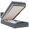 vidaXL Estructura cama otomana colchón terciopelo gris oscuro