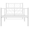 vidaXL Estructura cama sin colchón con estribo metal blanco 75x190 cm
