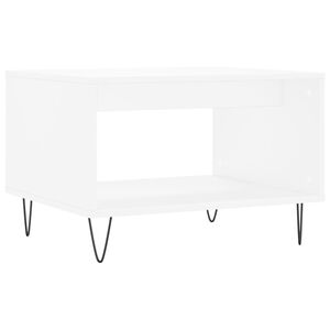 vidaXL Mesa de centro madera de ingenier&iacute;a blanca 60x50x40 cm