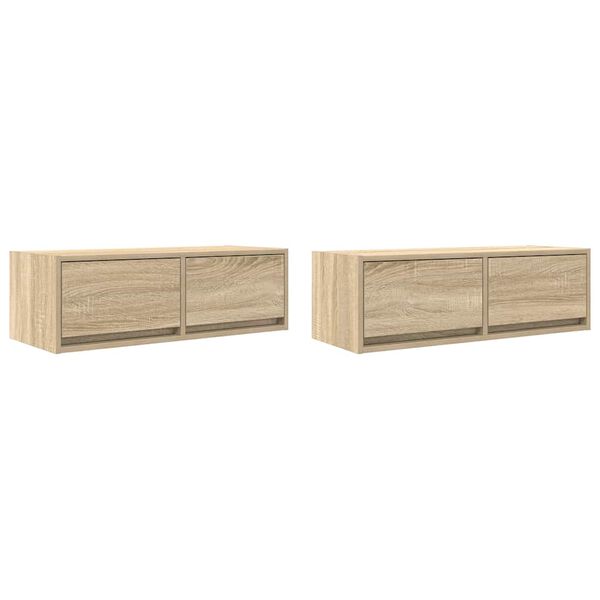 vidaXL Muebles de TV 2 uds Roble Sonoma 80x31x25,5cm Madera ingenier&iacute;a
