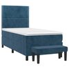 vidaXL Cama box spring con colch&oacute;n terciopelo azul oscuro 90x190 cm