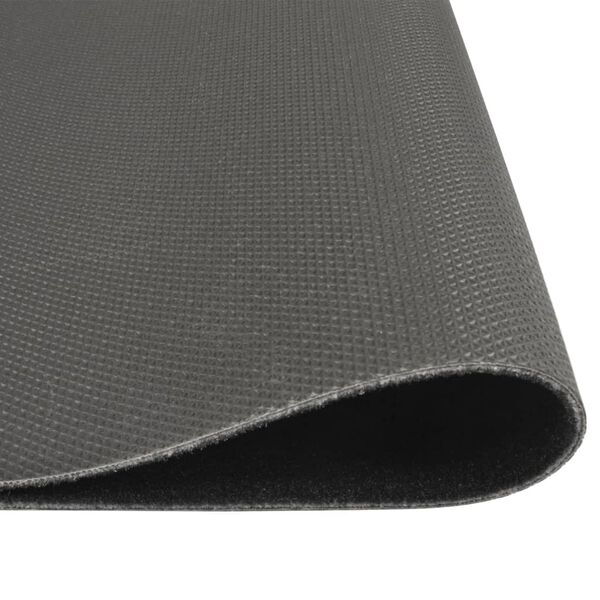 vidaXL Alfombra de cocina lavable terciopelo negro 45x150 cm