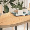 vidaXL Tablero de mesa ovalado madera maciza de roble 140x60x4 cm