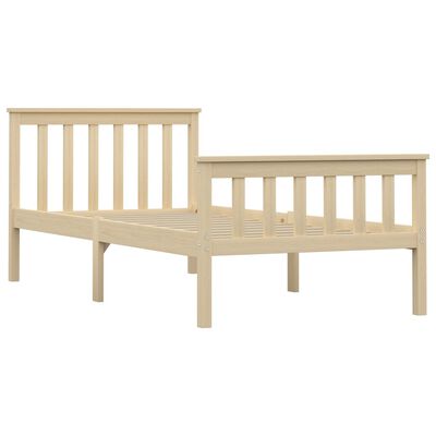 vidaXL Estructura de cama de madera maciza de pino clara 100x200 cm