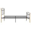 vidaXL Estructura de cama sin colchón metal negro 120x200 cm