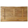 vidaXL Tablero de mesa borde natural madera maciza mango 110x60x2,5 cm