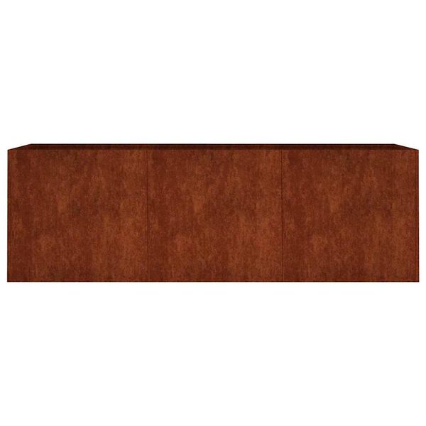 vidaXL Jardinera acero corten 120x40x40 cm