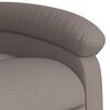 vidaXL Sill&oacute;n reclinable de masaje el&eacute;ctrico tela gris taupe