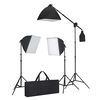 vidaXL Set de iluminaci&oacute;n: 3 luces de foto con tr&iacute;pode y softbox