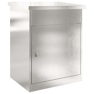 vidaXL Caja de entrega de paquetes Plateado 47,5 x 38 x 59 cm