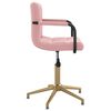 vidaXL Sillas de comedor giratorias 2 unidades terciopelo rosa