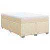 vidaXL Cama box spring con colch&oacute;n tela color crema 120x200 cm