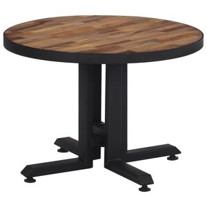 vidaXL Mesa de centro redonda teca reciclada maciza &Oslash;55x40 cm