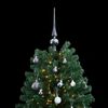vidaXL &Aacute;rbol de Navidad artificial con bisagras 300 LED y bolas 240 cm