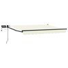 vidaXL Toldo manual retr&aacute;ctil con LEDs Crema 2,5 x 2 m