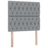 vidaXL Cama con almacenamiento y colch&oacute;n Gris Claro 90 x 200 cm