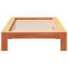vidaXL Estructura de cama sin colch&oacute;n madera maciza marr&oacute;n 75x190 cm