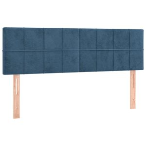 vidaXL Cabeceros 2 unidades terciopelo azul oscuro 72x5x78/88 cm