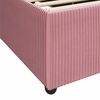 vidaXL Estructura de cama con colch&oacute;n Rosa 200 x 200 cm tela