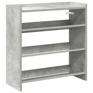 vidaXL Zapatero madera contrachapada gris hormig&oacute;n 60x25x62 cm