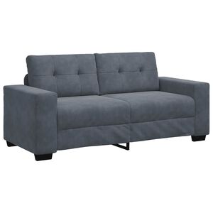 vidaXL Sof&aacute; Loveseat gris oscuro 180x77x82 cm terciopelo
