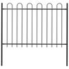 vidaXL Valla de jard&iacute;n BOXTEL con aro superior de acero, 181x120 cm, negro