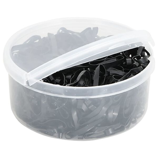 vidaXL Bandas de trenzas de caballo silicona negro 500 unidades