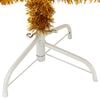 vidaXL Medio &aacute;rbol de Navidad artificial con soporte PET dorado 120 cm