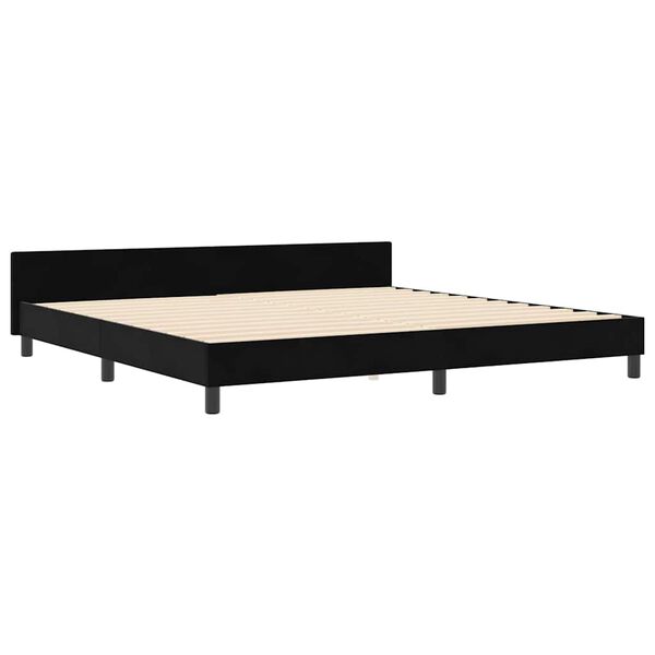 vidaXL Cama tipo Box Spring con cabecera Negro 200 x 200 cm Terciopelo