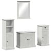 vidaXL Juego de muebles de ba&ntilde;o 4 uds. antiguo Madera de pino macizo