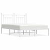 vidaXL Estructura cama sin colchón con cabecero metal blanco 140x190cm