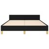 vidaXL Cama sin colch&oacute;n tela negro 140x200 cm