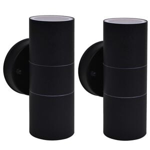 vidaXL L&aacute;mpara de pared exterior 2 uds acero ascendente/descendente