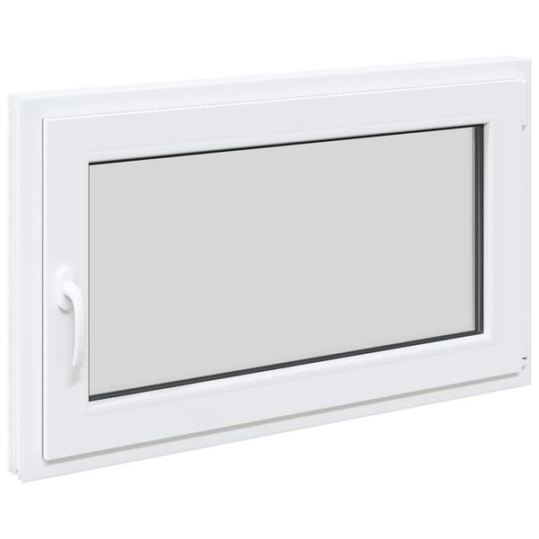 vidaXL Ventana de sótano "RISOR" 100x60 cm oscilobatiente DIN derecha blanca