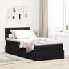 vidaXL Cama con almacenamiento Negro 90 x 200 cm Terciopelo