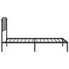 vidaXL Estructura cama sin colch&oacute;n con cabecero metal negro 107x203 cm