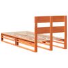 vidaXL Estructura de cama sin colchón madera maciza marrón 75x190 cm