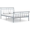 vidaXL Estructura de cama sin colch&oacute;n metal gris 120x200 cm