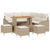 vidaXL Conjunto de sof&aacute;s de jard&iacute;n 9 uds. 8-N&uacute;mero de plazas Beige