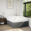 vidaXL Cama box spring con colch&oacute;n tela gris oscuro 120x190 cm