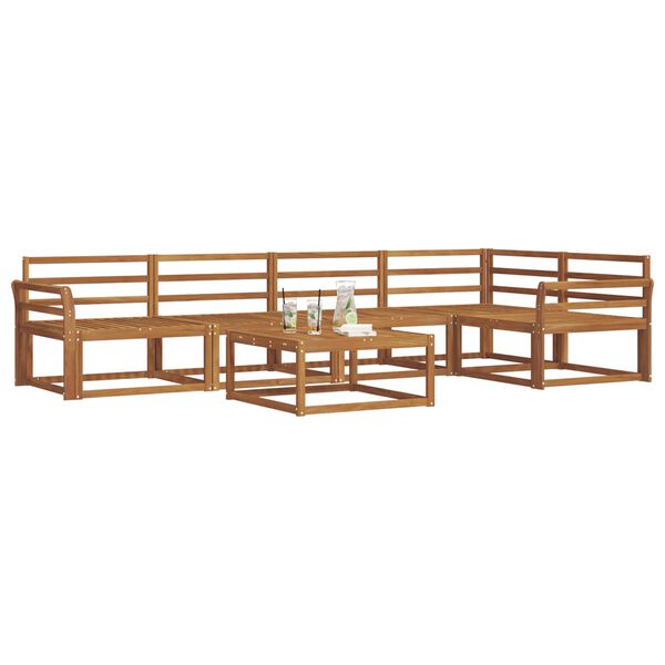 vidaXL Conjunto de sof&aacute;s de exterior 6 pcs Natural