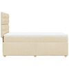 vidaXL Cama box spring con colch&oacute;n tela color crema 100x200 cm
