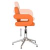 vidaXL Silla de comedor giratoria de cuero sint&eacute;tica naranja
