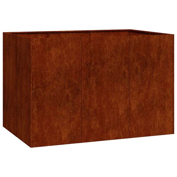 vidaXL Jardinera oxidada 120x80x80 cm acero corten