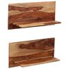 vidaXL Estantes de pared 2 uds madera maciza de acacia 58x26x20 cm