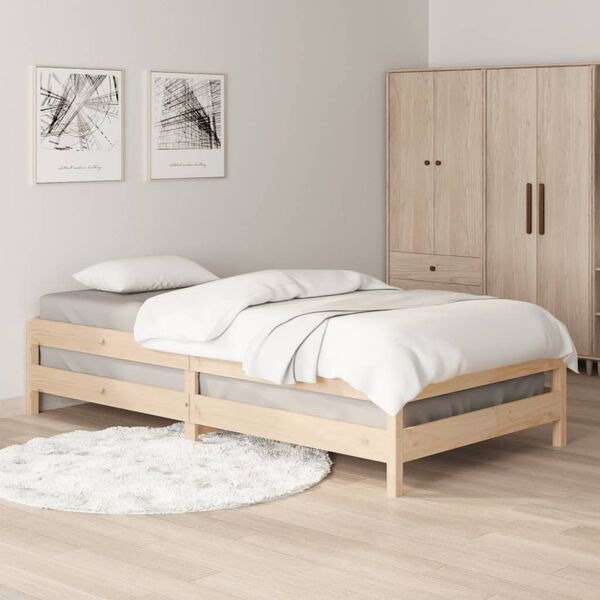 vidaXL Cama apilable de madera pino maciza 100x200 cm